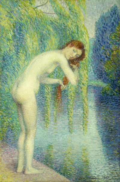 沐浴者洗头；沐浴者洗她的头发，1903年 作者 伊波利特·佩蒂让