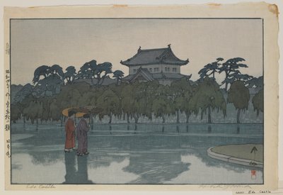 江户城，出自昭和时代东京十二景系列 作者 吉田博史