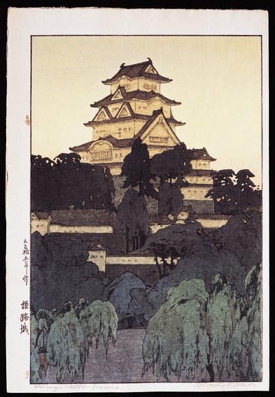 Evening view of Himeji castle   1414874   zh       chinese Successfully Translated  Original: Courting Couple and Young Girl playing the Pianoforte, Paris, c.1920 (postcard) Translat: Courting Couple and Young Girl playing the Pianoforte, Paris, c.1920 (po 作者 吉田博史