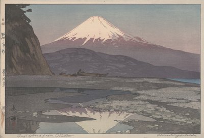 Fujiyama from Okitsu (woodcut) 作者 吉田博史