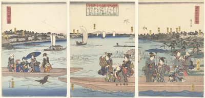 隅田川的渡轮 Sumidakawa watashi no zu（物体上的标题） 东都名面孔（系列名） Toto meisho zue（物体上的系列标题） 作者 不明