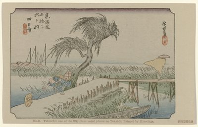 Yokaichi
第 44 号Yokaichi：广重绘制的东海道五十三处名胜之一（实物上的标题）
De Tôkaidô van Hiroshige（系列标题）
Hiroshige no fude Tôkaidô（物品上的系列标题） 作者 藤泽文治郎