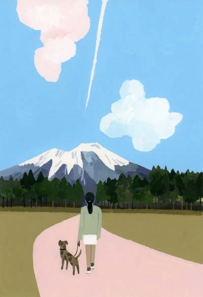与狗和飞机云漫步 作者 井筒宏之