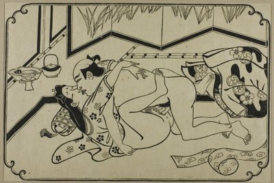 春宫画册上的一张纸 作者 菱川师信