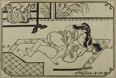 春宫画册上的一张纸 作者 菱川师信