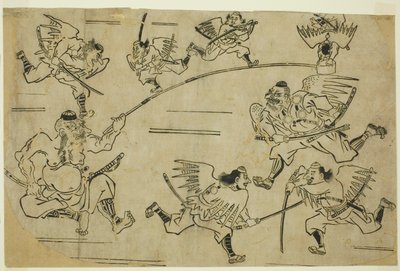 天狗王训练徒弟 作者 菱川师信