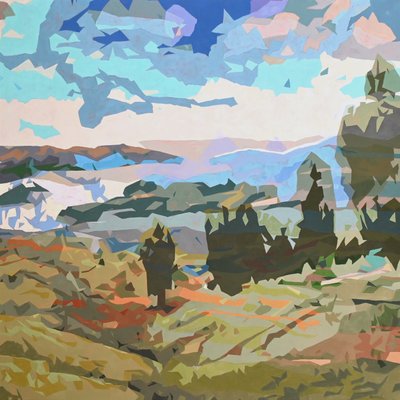 风景迷人 - 11，2024 年（布面油画） 作者 霍莉·博鲁克