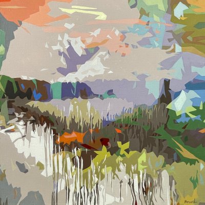 Obscura 景观 - 8，2024 年（亚麻布油画） 作者 霍莉·博鲁克