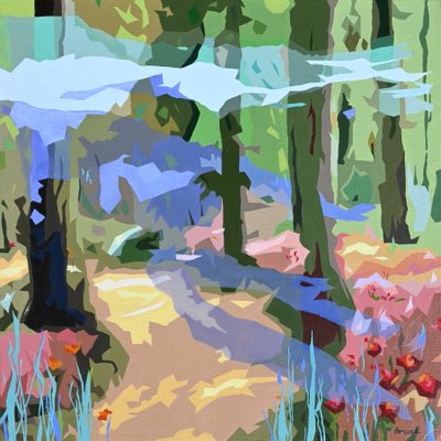 风景迷人 - 9，2024 年（亚麻布油画） 作者 霍莉·博鲁克
