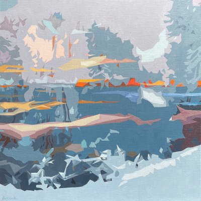 Obscura 景观 #5，2023 年（亚麻布油画） 作者 霍莉·博鲁克