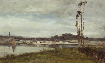 塞纳河上，约 1895 年（布面油画） 作者 荷马·道奇·马丁