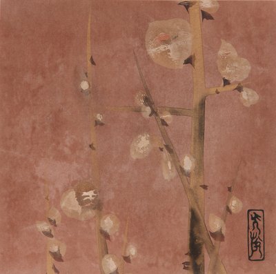 梅花，江户时期，16世纪末-17世纪初。 作者 本南光悦