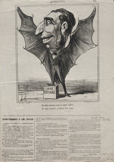 事实62：我是鸟，看我的翅膀..，1869年。 作者 奥诺雷·杜米埃