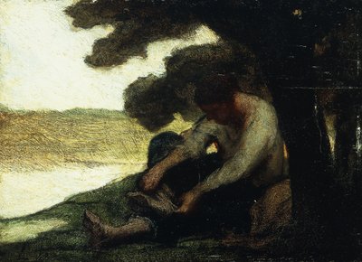 游泳后；阿佩尔·勒·贝恩（c.1846年） 作者 奥诺雷·杜米埃