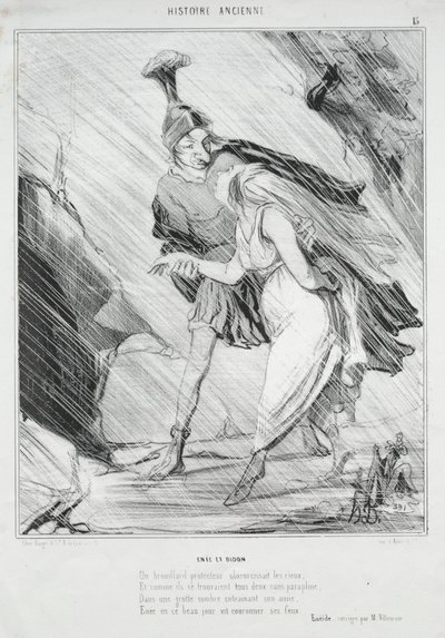 古代历史板块15：Enée和Didon，1842年。 作者 奥诺雷·杜米埃