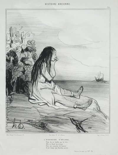 《古代历史》，第24页：1842年9月4日放弃Ariadne。 作者 奥诺雷·杜米埃