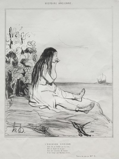 古代历史，第24页：1842年9月4日放弃Ariadne。 作者 奥诺雷·杜米埃