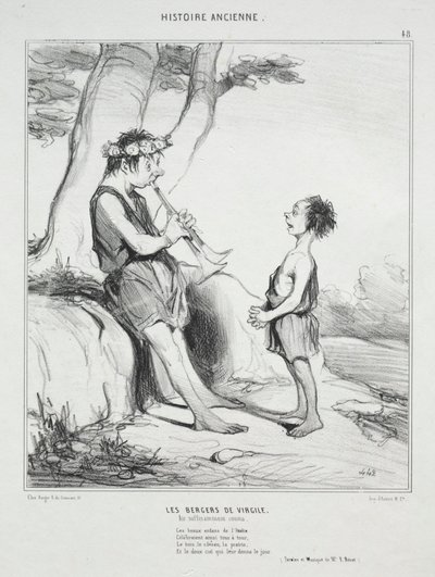 古代历史，第48页：1842年12月31日，维尔吉尔的牧羊人。 作者 奥诺雷·杜米埃