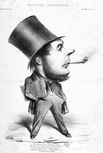 查理瓦里万神殿。法国雕刻家、画家和雕塑家Honore Daumier（1808-1879）的漫画。雕刻在 "Le Charivari "上。尺寸：32x22厘米。Arbaud博物馆。 作者 奥诺雷·杜米埃
