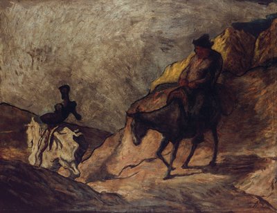 唐·吉ote德（Don Quixote）和桑乔·潘萨（Sancho Panza），1866-1867年 作者 奥诺雷·杜米埃