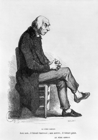父亲Goriot，由A. Baulant刻的Honore de Balzac（1799-1850）的&39;Le Pere Goriot&39;插图（fl.1840-50） 作者 奥诺雷·杜米埃