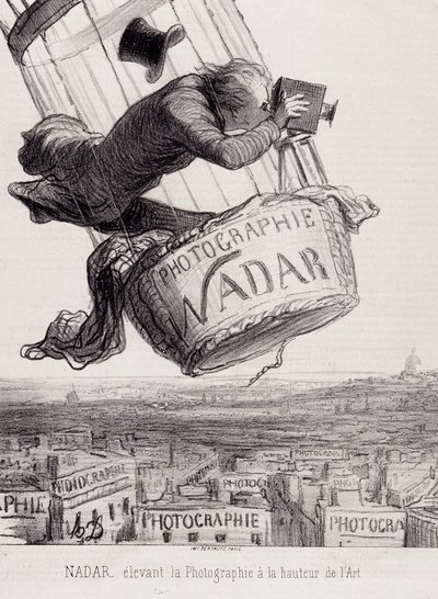 Gaspard Felix Tournachon dit Felix Nadar (1820-1910)将摄影提升到艺术的高度。基于纸上绘画的石版印刷。尺寸：29x41厘米。 作者 奥诺雷·杜米埃