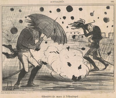 塞巴斯托波尔的 "三月之花"（Giboulées de mars）。 作者 奥诺雷·杜米埃