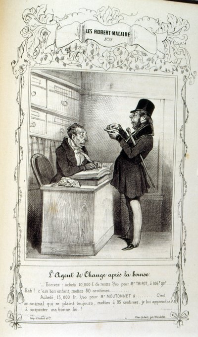Illustration about ideas and legends Philipon, under the title Les Cent and Robert Macaire 作者 奥诺雷·杜米埃