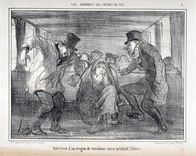 "Les Agrements des Chemin de fer "系列插图 作者 奥诺雷·杜米埃