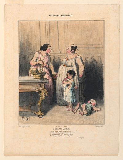La Mere des Gracques，《古代史》第 46 版 作者 奥诺雷·杜米埃