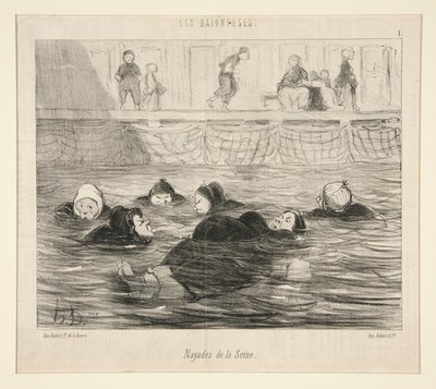 塞纳河畔的纳亚德，选自 Les Baigneuses 作者 奥诺雷·杜米埃