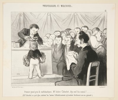 第一个数学大奖，Isidore Cabuchet先生？#12 of Professeurs et Moutards 作者 奥诺雷·杜米埃