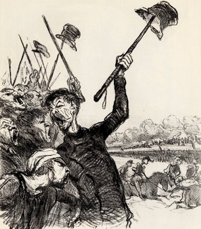 拉塔波尔和他的工作人员：皇帝万岁！，1851年。   作者 奥诺雷·杜米埃