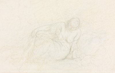 斜倚在手臂上的斜倚女人，185560。 作者 奥诺雷·杜米埃