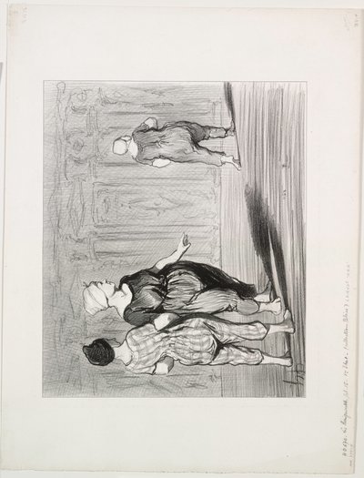 沐浴者，第15页：1847年，再次成为她，漂亮的时尚女士，科夸多！ 作者 奥诺雷·杜米埃