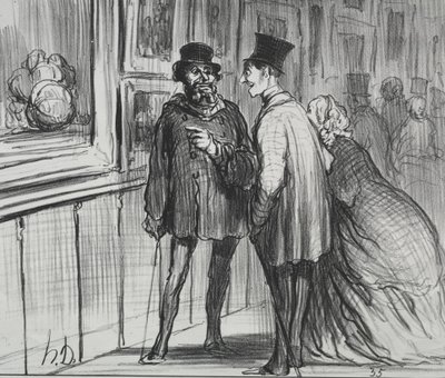 1859 年的展览会（图版 8）：画作被拒的画家... 作者 奥诺雷·杜米埃