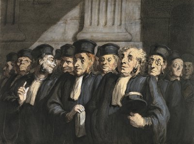 起诉律师，1860年代初期 作者 奥诺雷·杜米埃