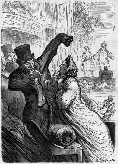 The final verse. Cartoon by Honore Daumier (1808-1879). Engraving in “” Le Monde Illustré”” n°255 of 1 March 1862. 作者 奥诺雷·杜米埃