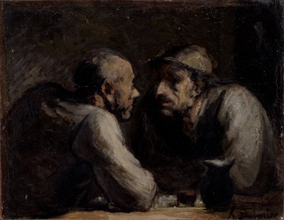 两个酒鬼（Les Deux buveurs） 作者 奥诺雷·杜米埃
