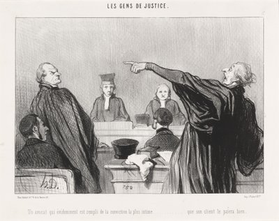 一个律师是...充满了......内心的信念......。 作者 Honoré Daumier