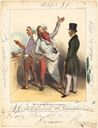 德-罗伯特-马凯尔先生修复师 作者 Honoré Daumier 和 Edouard Bouvenne