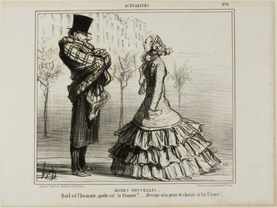 新时尚。哪个是男人，哪个是女人？......有胆就猜，没胆就选，第 270 版来自 Actualités 作者 奥诺雷·维克托林·杜米埃
