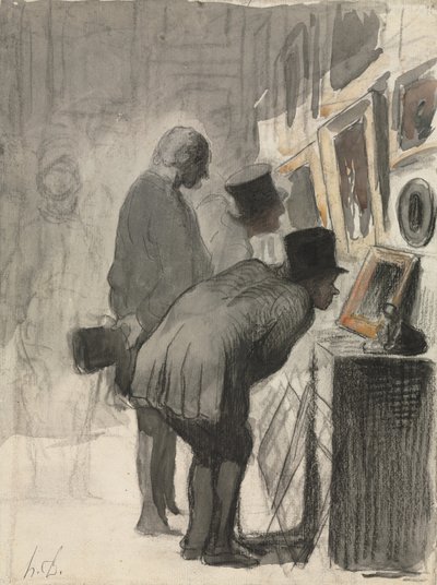 艺术爱好者，1863-69年 作者 奥诺雷·杜米埃