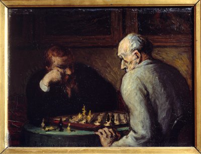 奥诺雷·杜米埃 (1808-1879) 19 世纪的国际象棋选手 作者 奥诺雷·杜米埃
