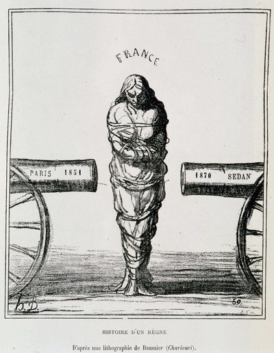 一个政权的历史：1851年至1870年色当期间的法国--Honore Daumier的石版画，发表于《Le Charivari》，约1871年。 作者 奥诺雷·杜米埃