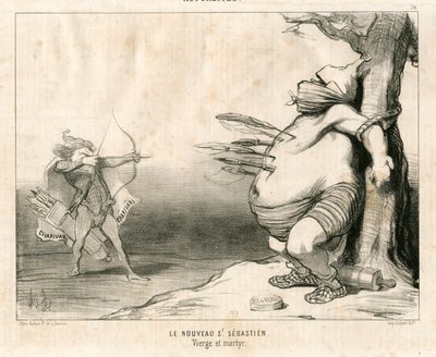 Le Charivari, B & W中的讽刺性文章 作者 奥诺雷·杜米埃