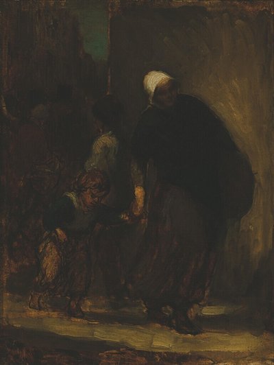 街景，约 1864 年（木板油画） 作者 奥诺雷·杜米埃