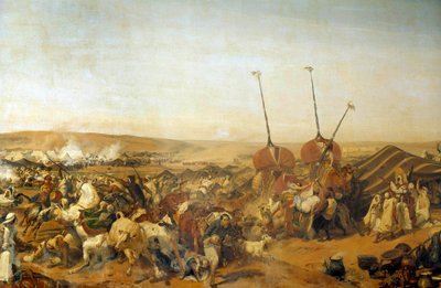 阿尔及利亚的征服（1830-1847）：“”奥马勒公爵在塔金捕获阿卜杜勒卡德尔（Abd-el-Kader 或 ibn Muhyi al-Din al-Hasani）（1807-1883）的 Smalah（Smala） 作者 埃米尔·让·霍勒斯·韦尔内
