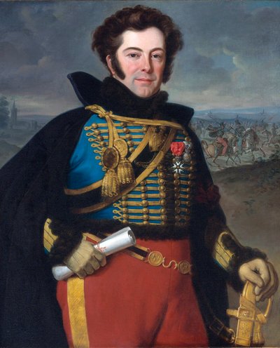 "" 奥古斯特·弗雷德里克·博纳穆尔的肖像，塔尔胡埃侯爵 (1788-1842) (Talhouet-Bonamour) "" 霍勒斯·韦尔内 (1789-1863) 绘画作品 布面油画 作者 埃米尔·让·霍勒斯·韦尔内