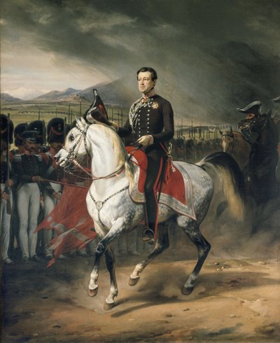 撒丁岛国王卡洛-阿尔贝托-阿梅代奥的马背肖像 作者 霍勒斯·韦尔内